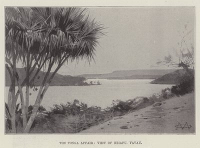 The Tonga Affair, View of Neiafu, Vavau by Charles Auguste Loye